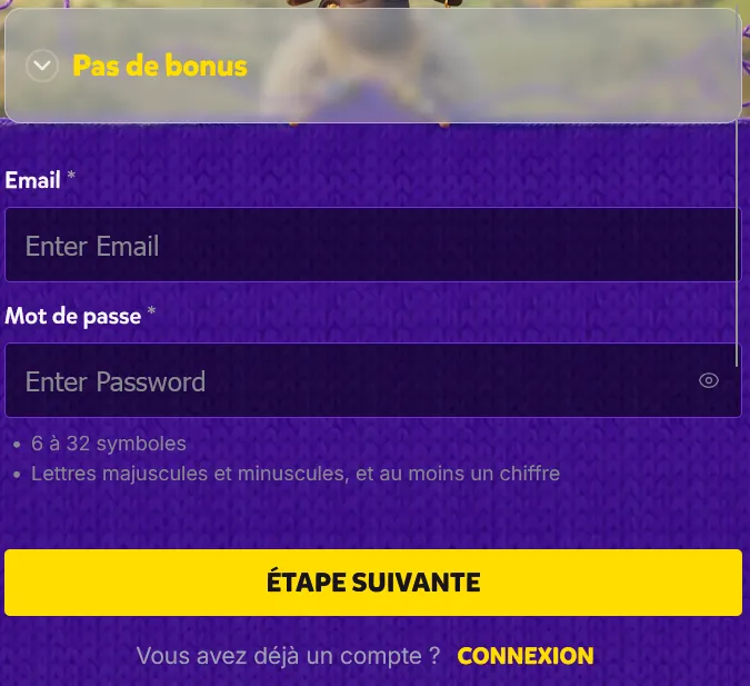 Woolbet Casino s’inscrire